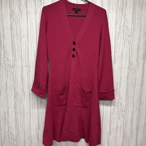 Womens Size S J.Crew Merino Wool Sweater Dress Pink EUC